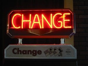 Neon Change Sign