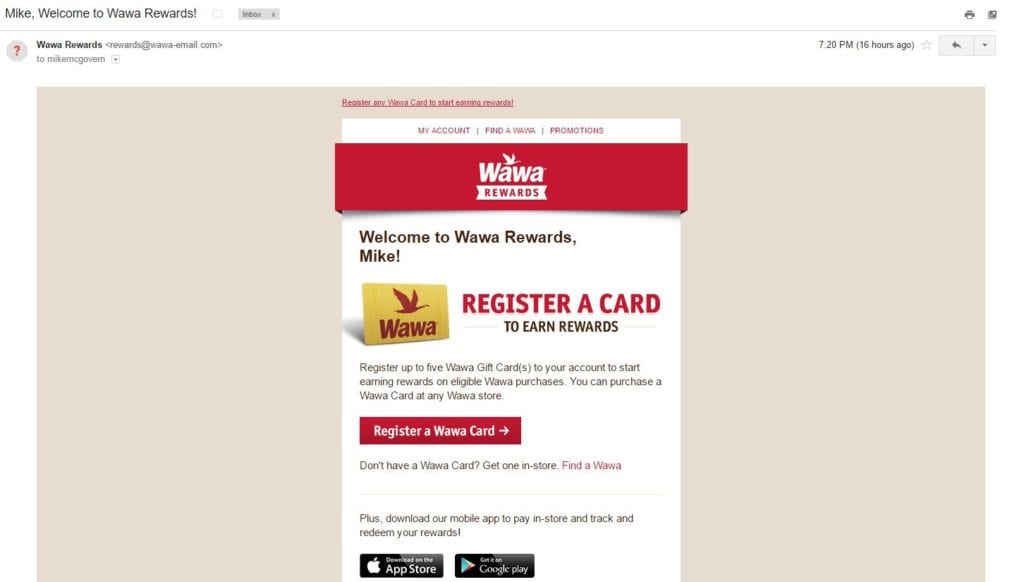 wawa-welcome-email