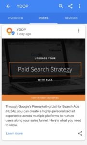 google post on mobile