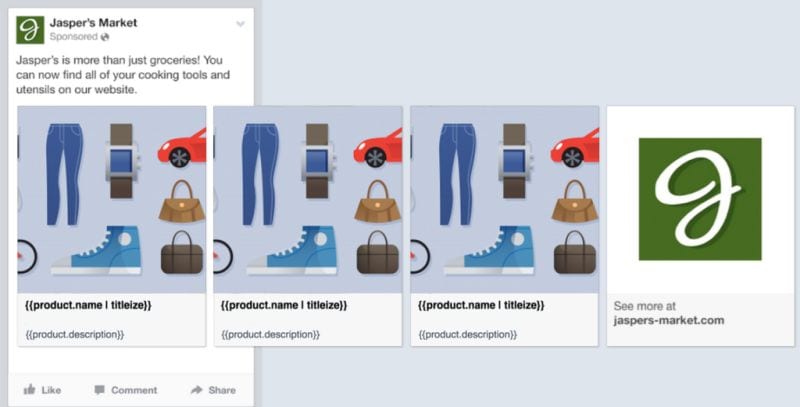 facebook carousel ad example