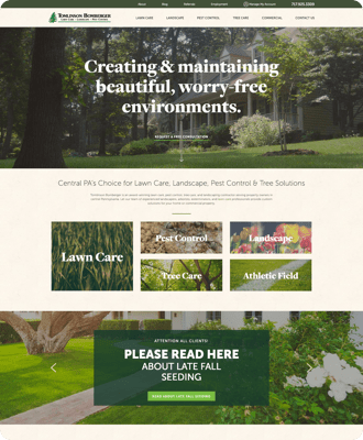 tomlinson bomberger lawn care website