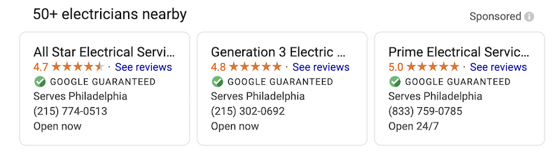 local service ads for electricians
