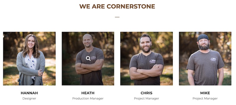 team photo of cornerstone remodeling