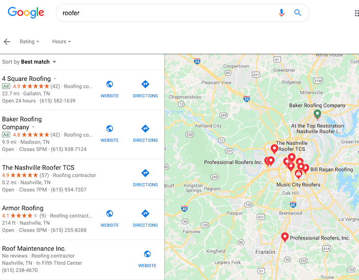 gmb listings in google maps