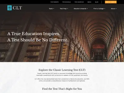 Classic Learning Test Website Design