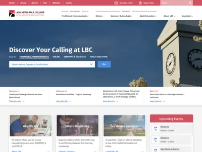 Lancaster Bible College Website Design