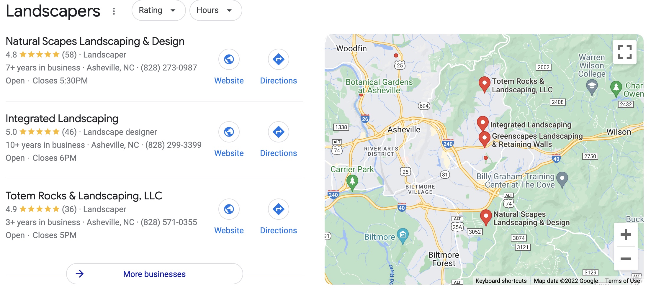 google business profile map pack for landscapers